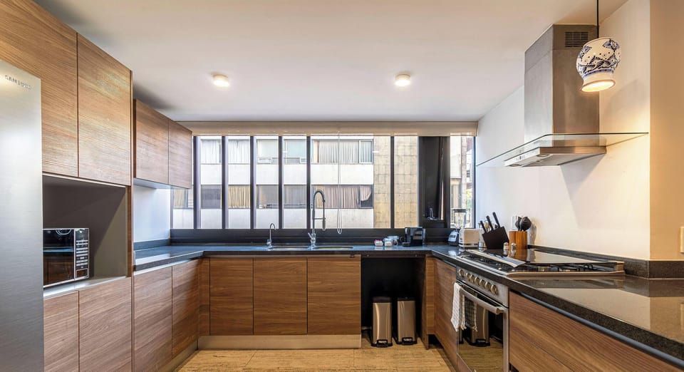 Premium Apartment | Private kitchen | Fridge, microwave, espresso maker, electric kettle