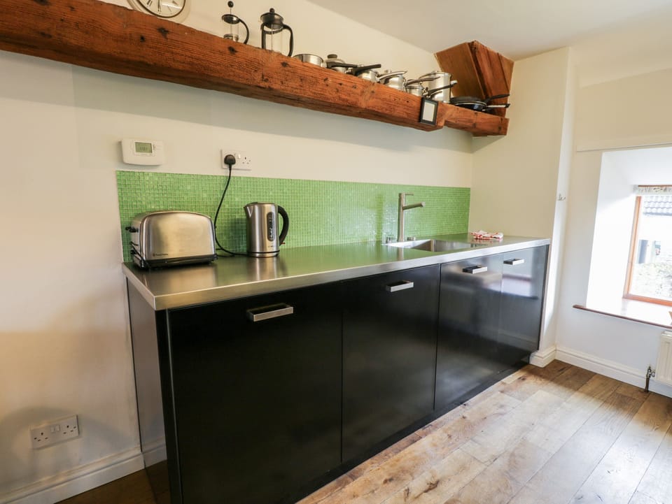 Fridge, dishwasher, electric kettle, toaster