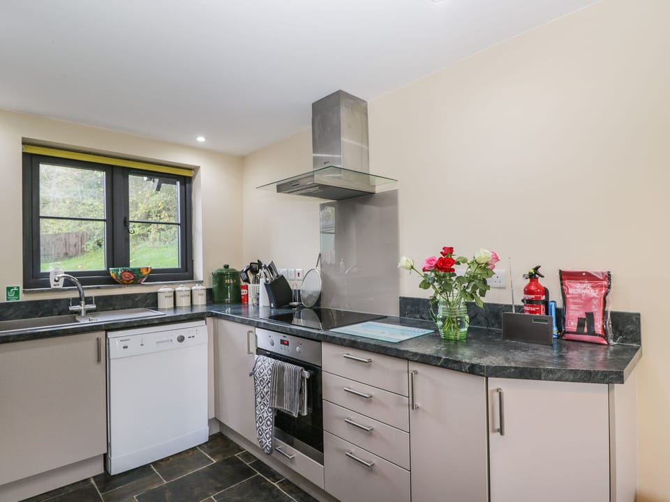 Fridge, dishwasher, electric kettle, toaster