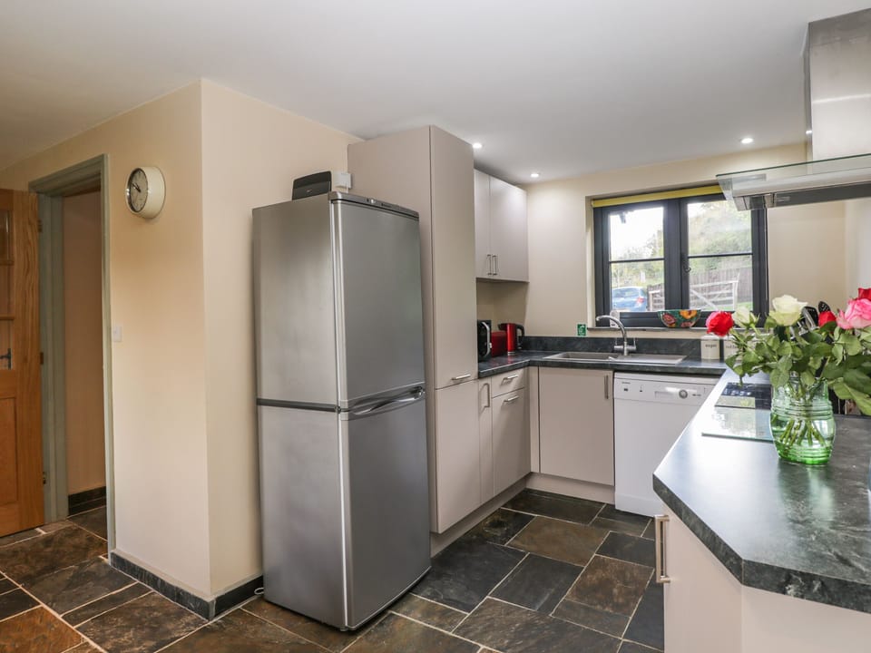 Fridge, dishwasher, electric kettle, toaster