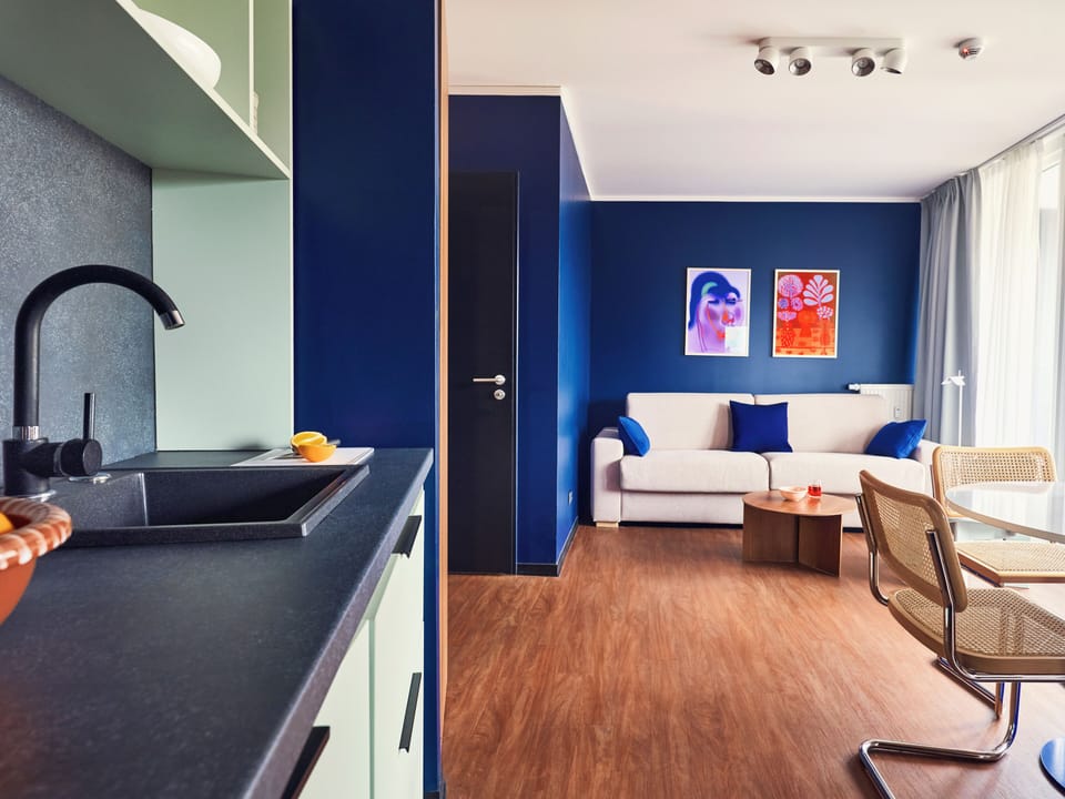1 Bedroom Apartment with Balcony and Sofa Bed | Living room | Smart TV