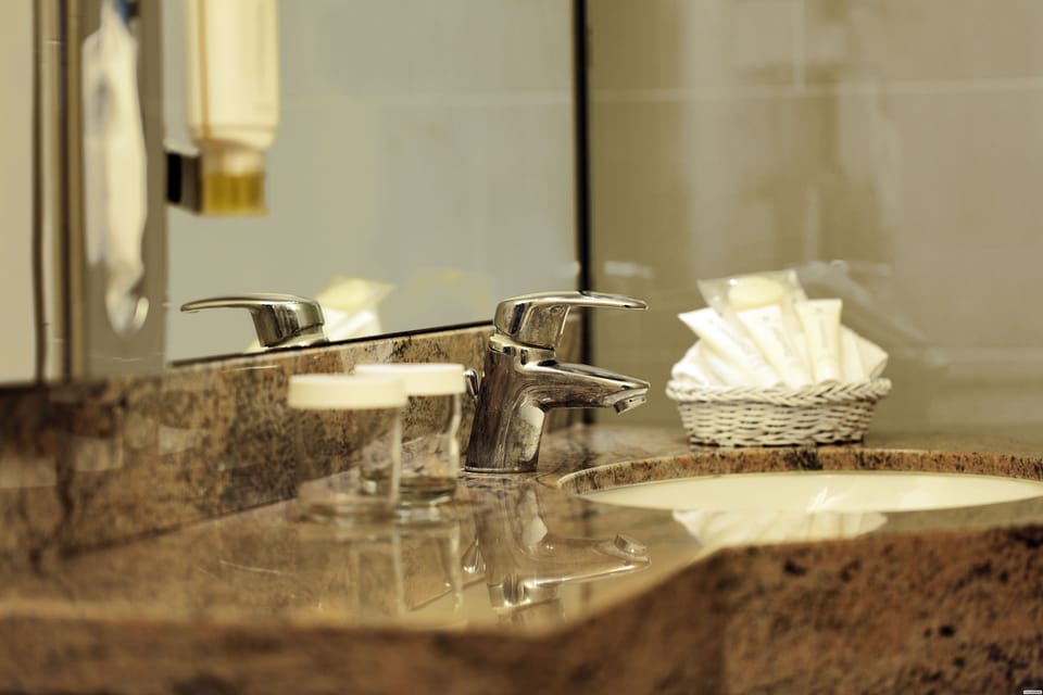 Free toiletries, hair dryer, slippers, towels