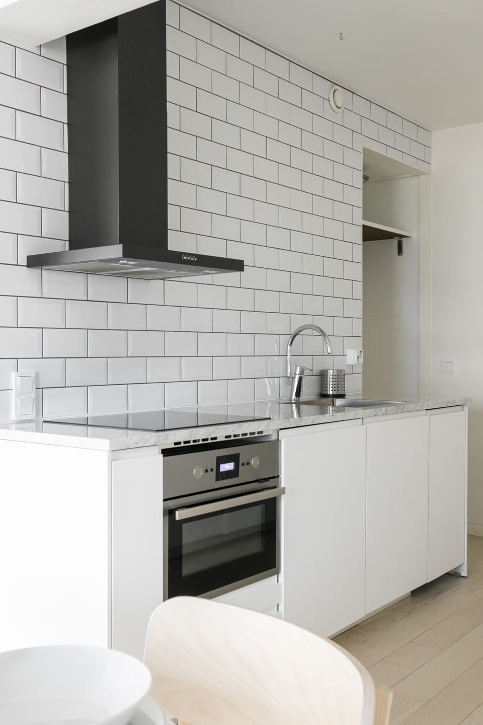Premium Apartment | Private kitchen | Fridge, microwave, oven, stovetop