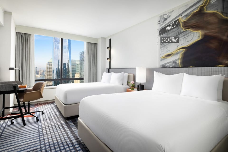 Premium bedding, pillowtop beds, in-room safe, desk