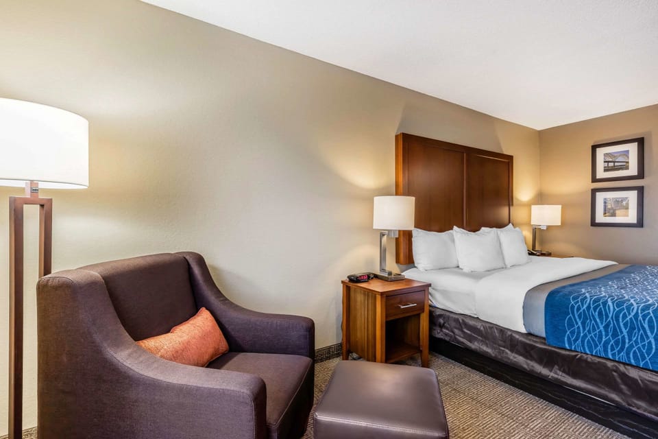 Premium bedding, down comforters, pillowtop beds, desk