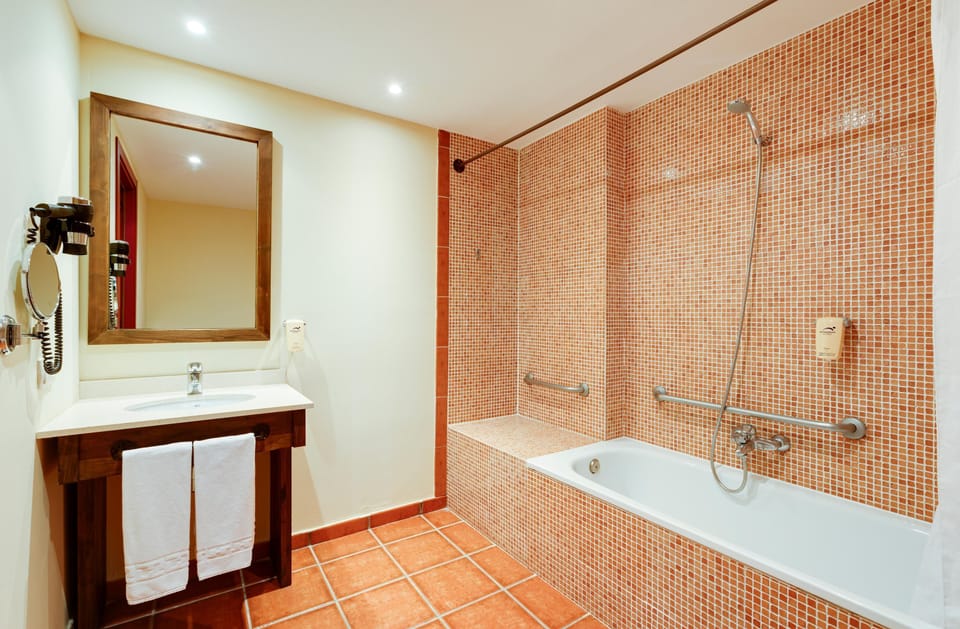 Free toiletries, hair dryer, towels