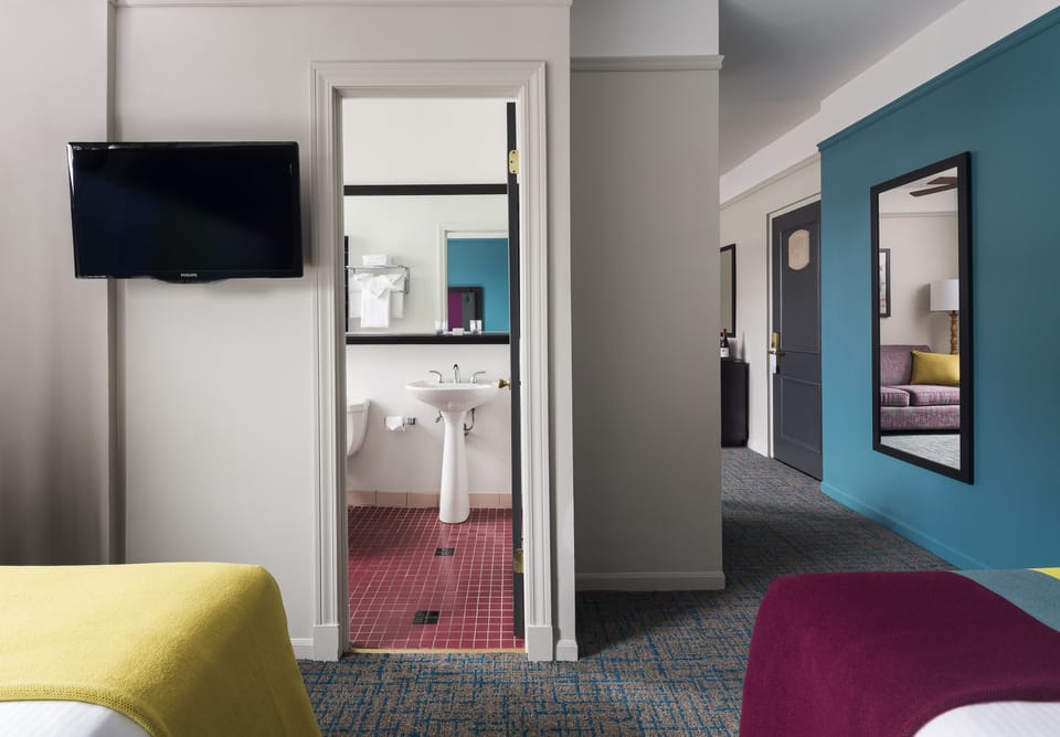 Deluxe Double Room, 2 Double Beds | 1 bedroom, premium bedding, minibar, desk