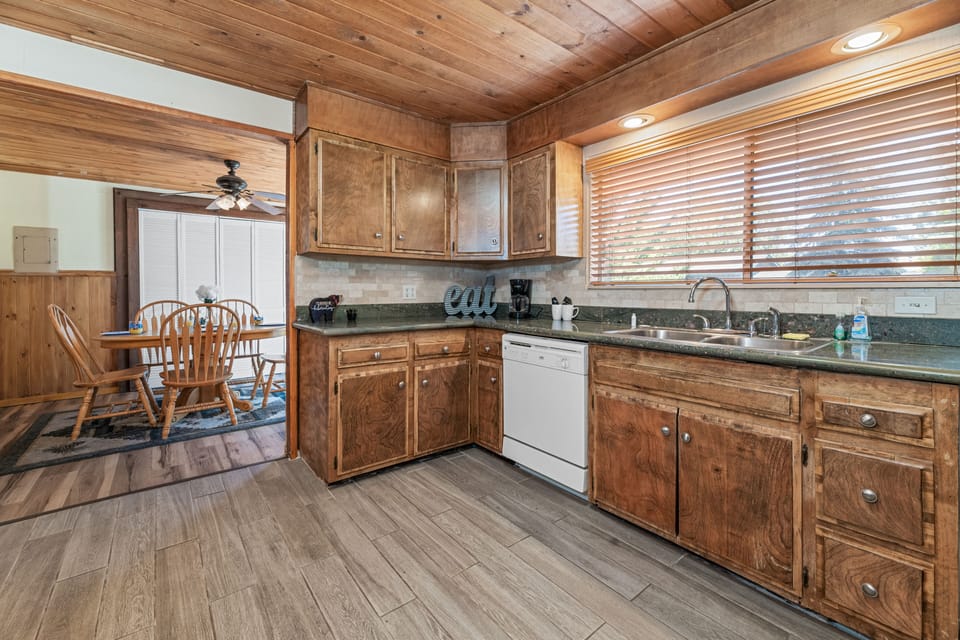 2 Story Cabin | Private kitchen | Coffee/tea maker, microwave
