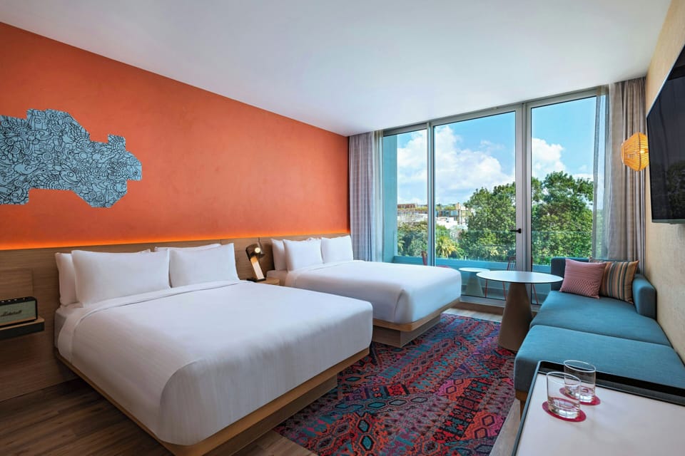Hypo-allergenic bedding, down comforters, in-room safe