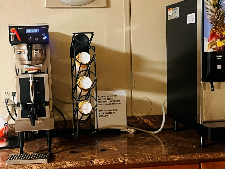 Free daily self-serve breakfast