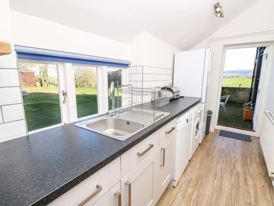Fridge, dishwasher, electric kettle, toaster