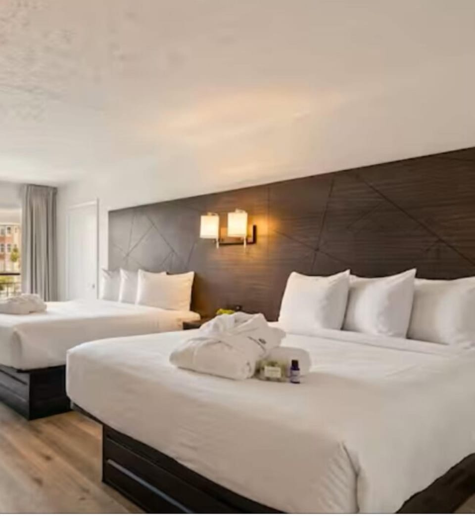 Standard Room, 2 Queen Beds, City View, Beachside | Hypo-allergenic bedding, in-room safe, desk, iron/ironing board