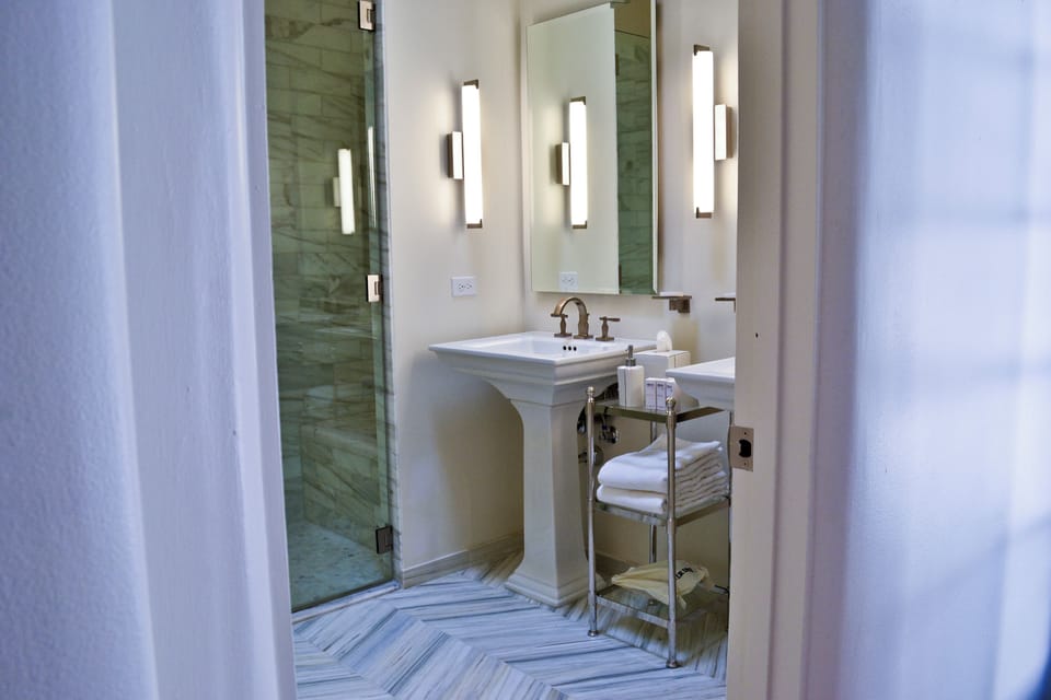 Free toiletries, hair dryer, towels