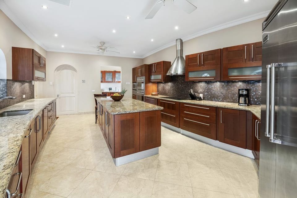 Luxury Villa | Private kitchen | Coffee/tea maker, full-size fridge, microwave, oven