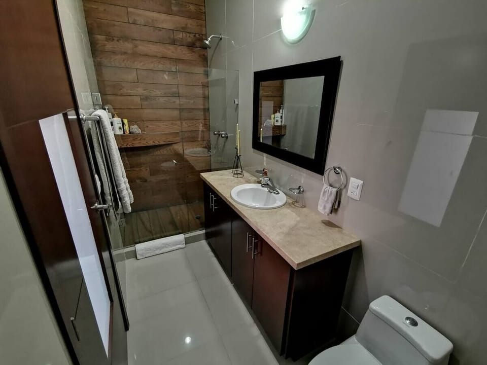 Comfort Condo | Bathroom | Shower, towels