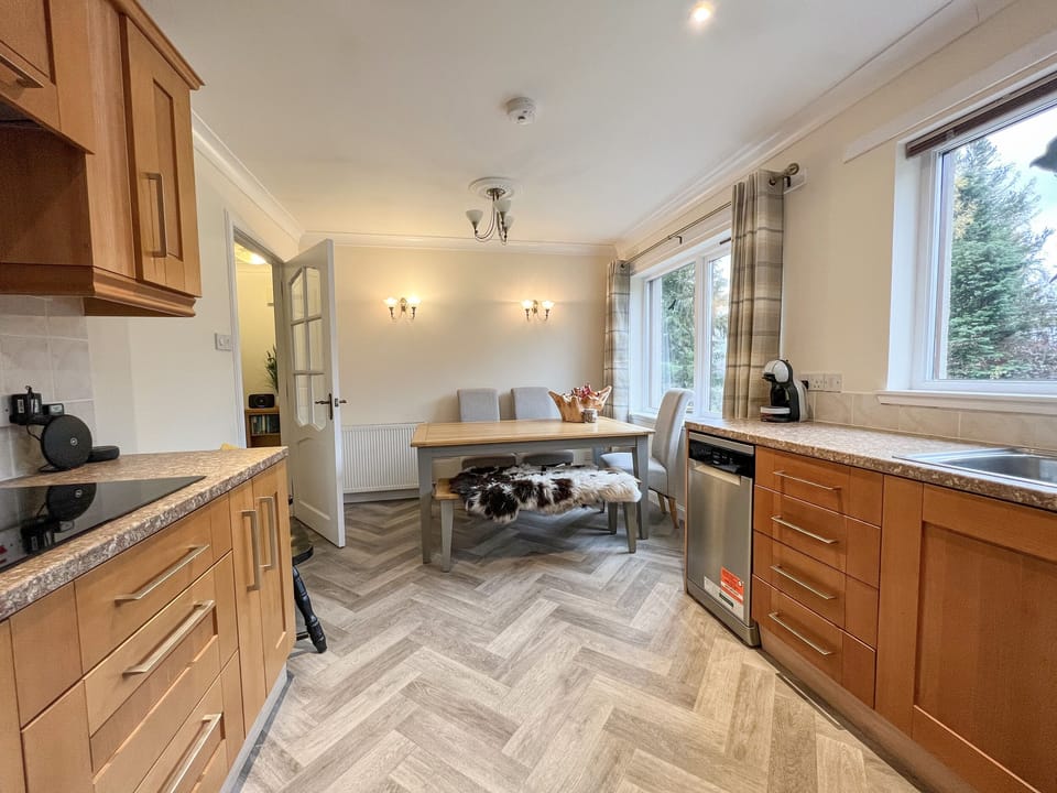 Fridge, dishwasher, electric kettle, toaster