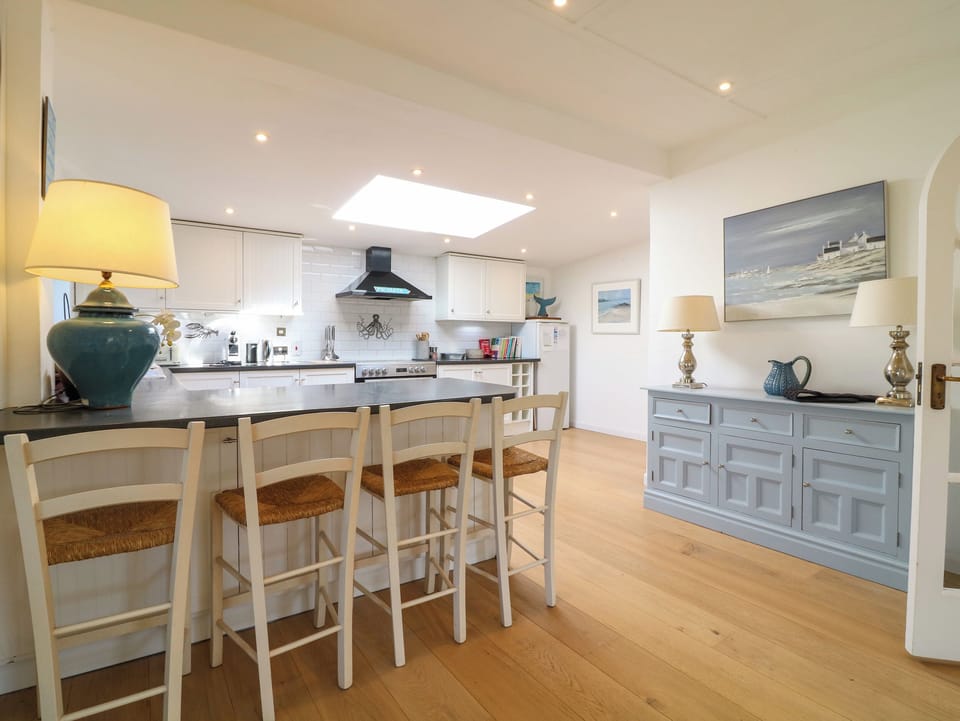 Fridge, dishwasher, electric kettle, toaster