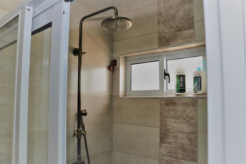 Deluxe Twin Room | Bathroom | Shower, slippers, towels, soap