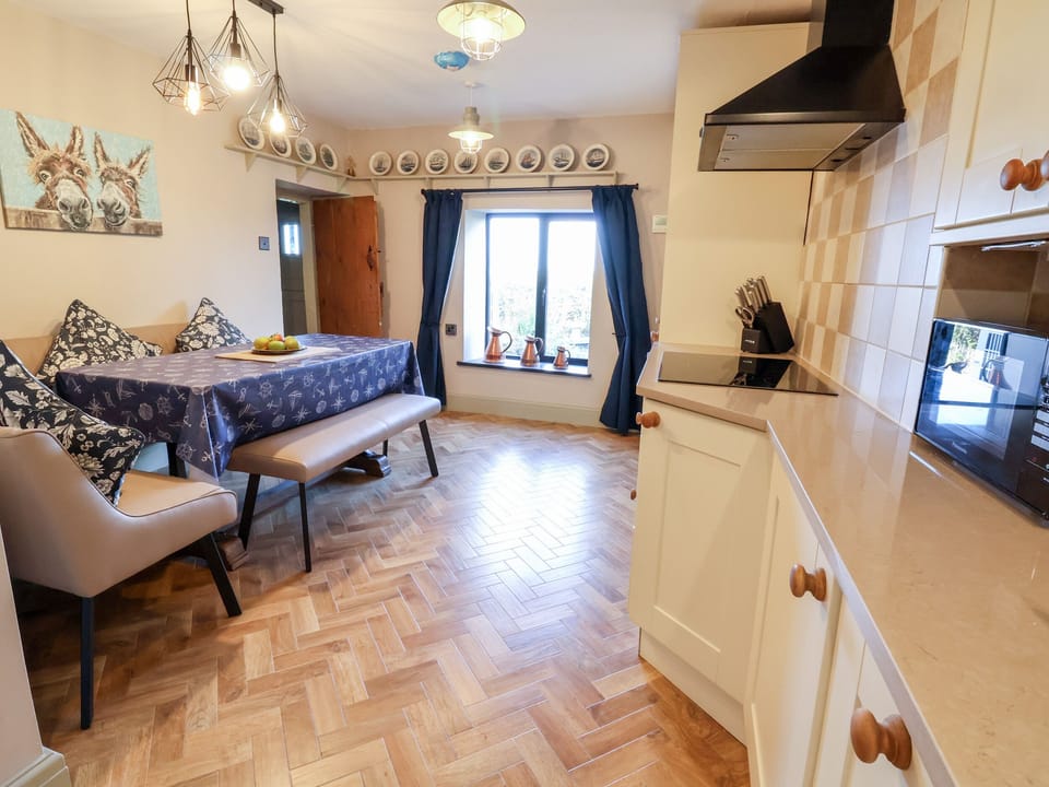 Fridge, dishwasher, electric kettle, toaster