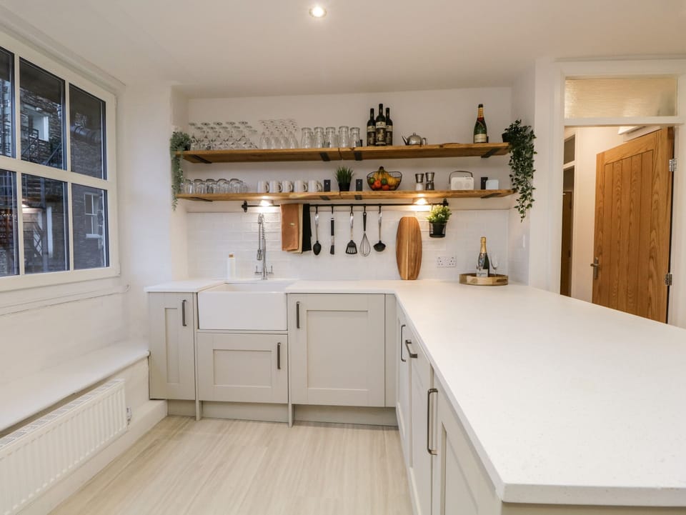 Fridge, dishwasher, electric kettle, toaster