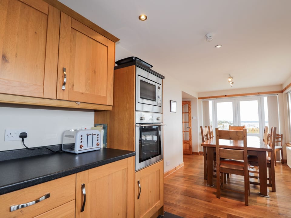Fridge, dishwasher, electric kettle, toaster