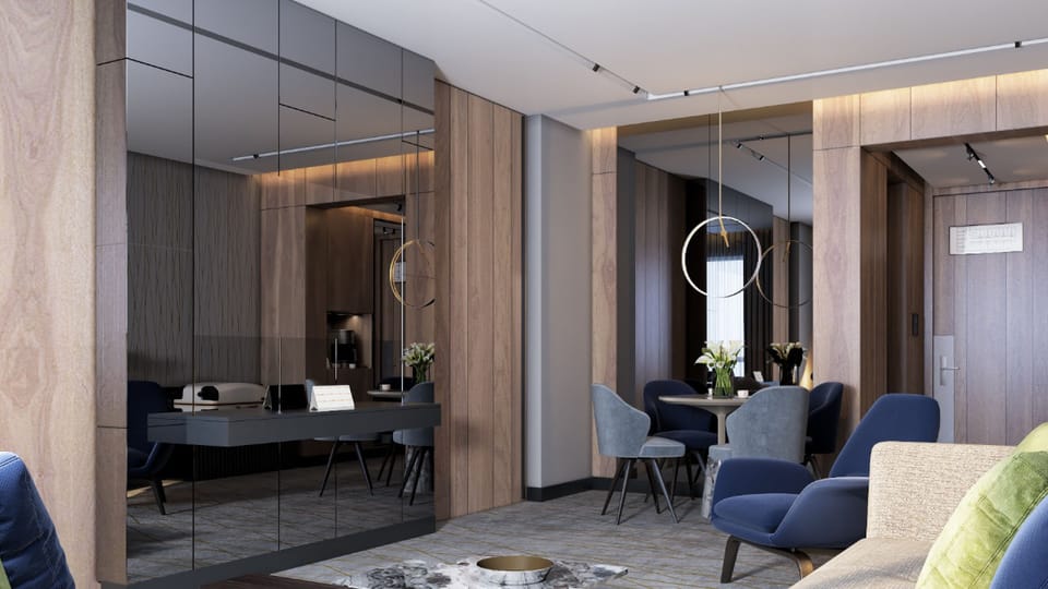 Suite, 1 Bedroom (Dining) | Minibar (free items), desk, laptop workspace, soundproofing