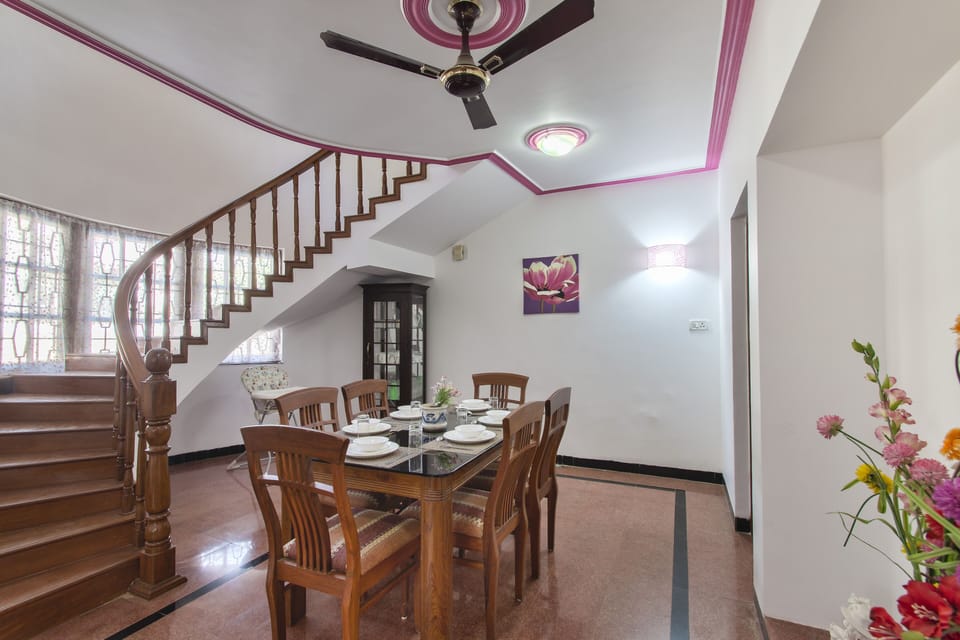 Grand Villa | Private kitchen | Full-size fridge, electric kettle, highchair