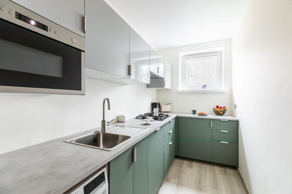 Comfort Apartment | Private kitchen | Fridge, microwave, stovetop, dishwasher