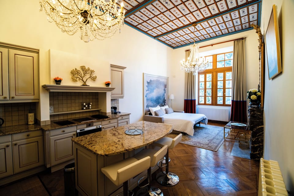 Deluxe Apartment | Private kitchen | Cookware/dishes/utensils