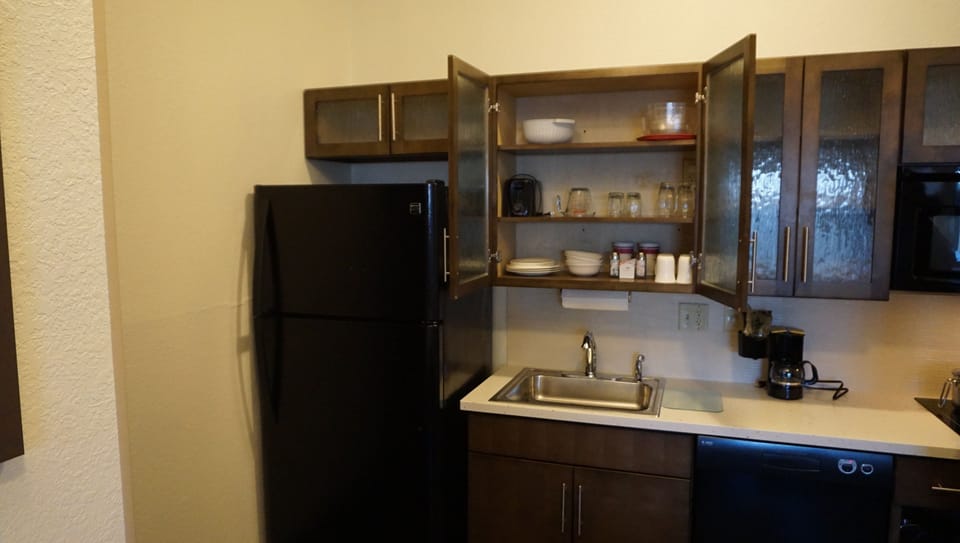 Desk, blackout drapes, soundproofing, iron/ironing board