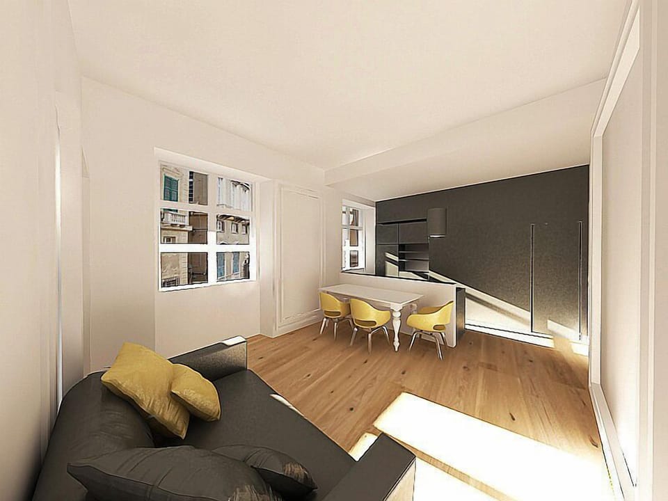 Family Apartment | Private kitchen | Full-size fridge, microwave, oven, stovetop