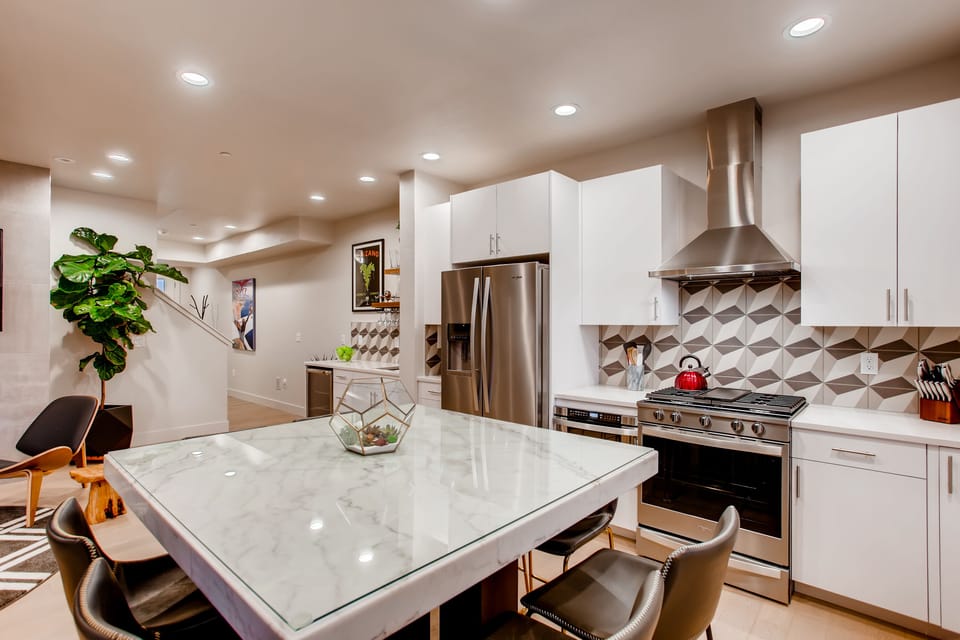 House, Multiple Beds, Patio, Garden View (908 Jerome St. (Unit 1)*) | Private kitchen | Fridge, microwave, oven, stovetop