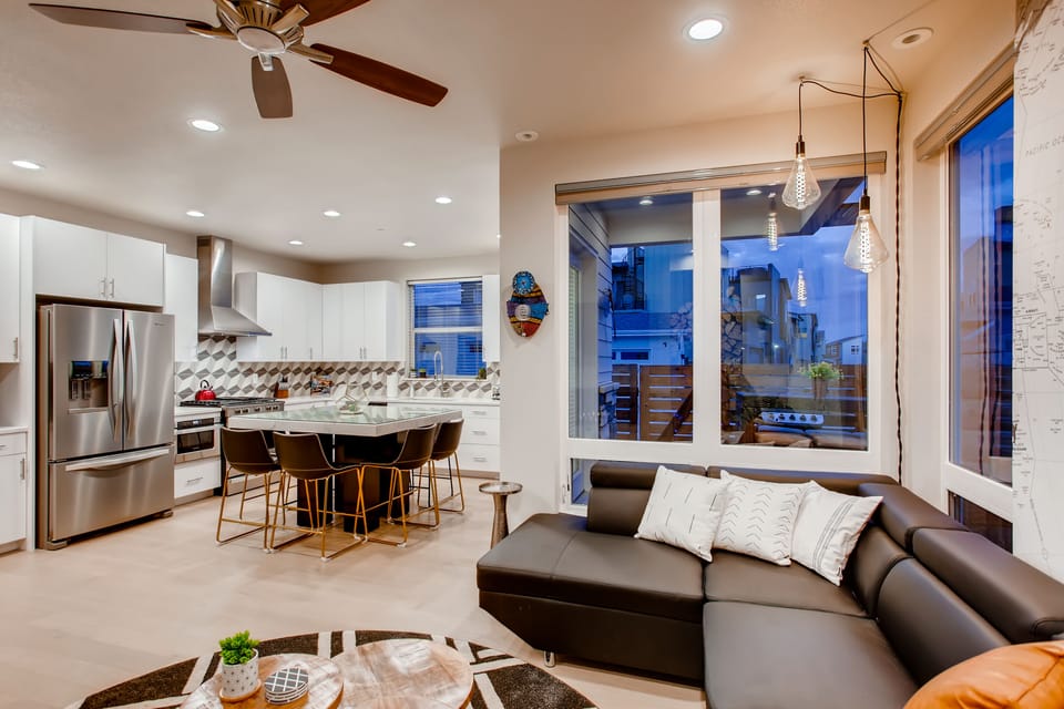 House, Multiple Beds, Patio, Garden View (908 Jerome St. (Unit 1)*) | Living area | 40-inch TV with digital channels, fireplace