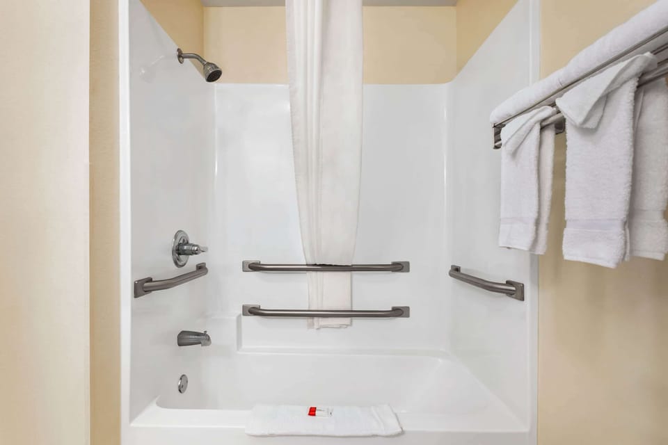 Free toiletries, hair dryer, towels