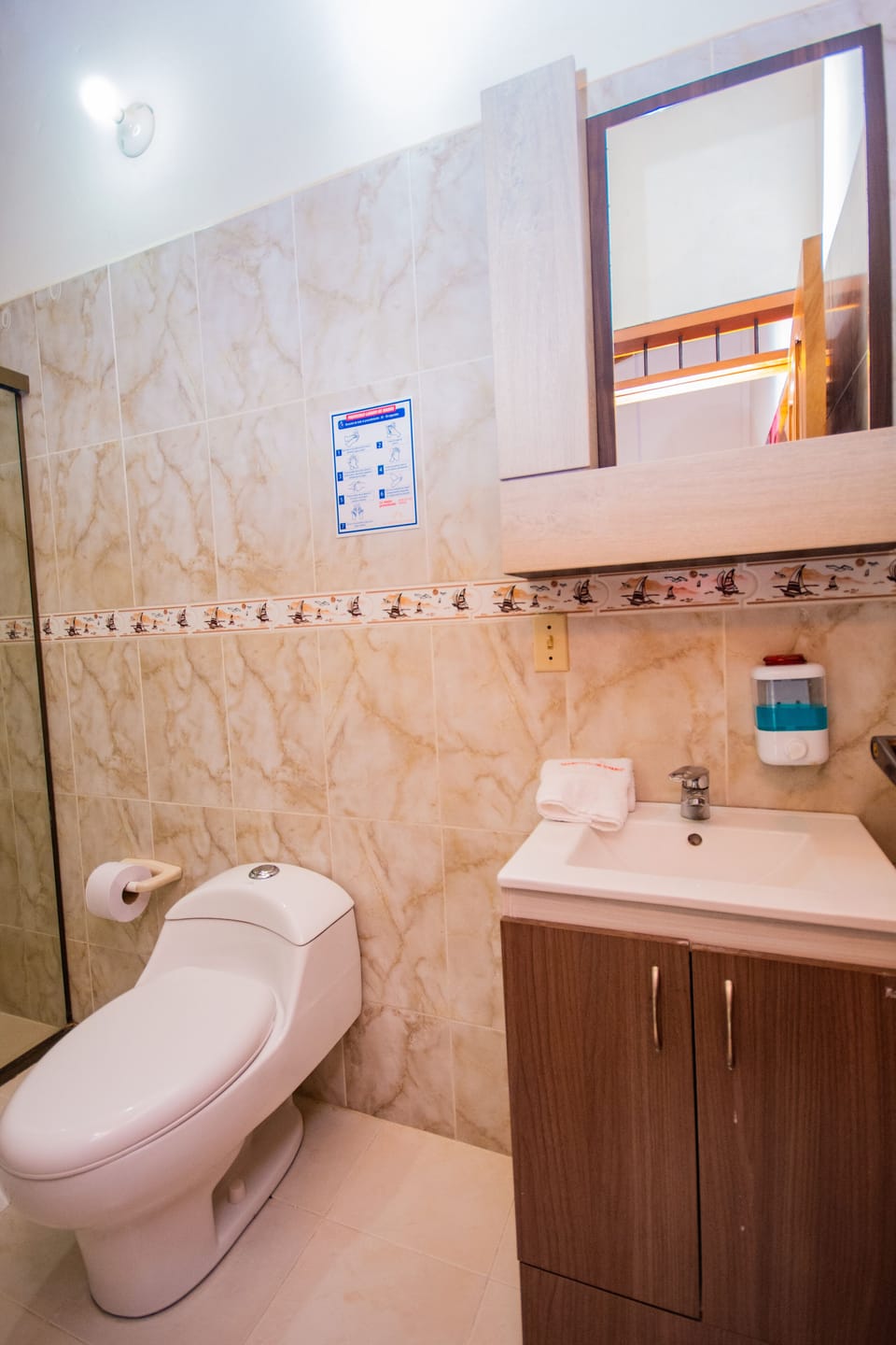 Towels, soap, toilet paper