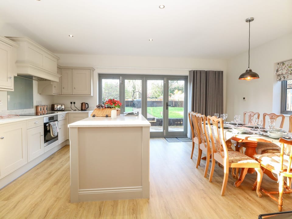 Fridge, dishwasher, electric kettle, toaster