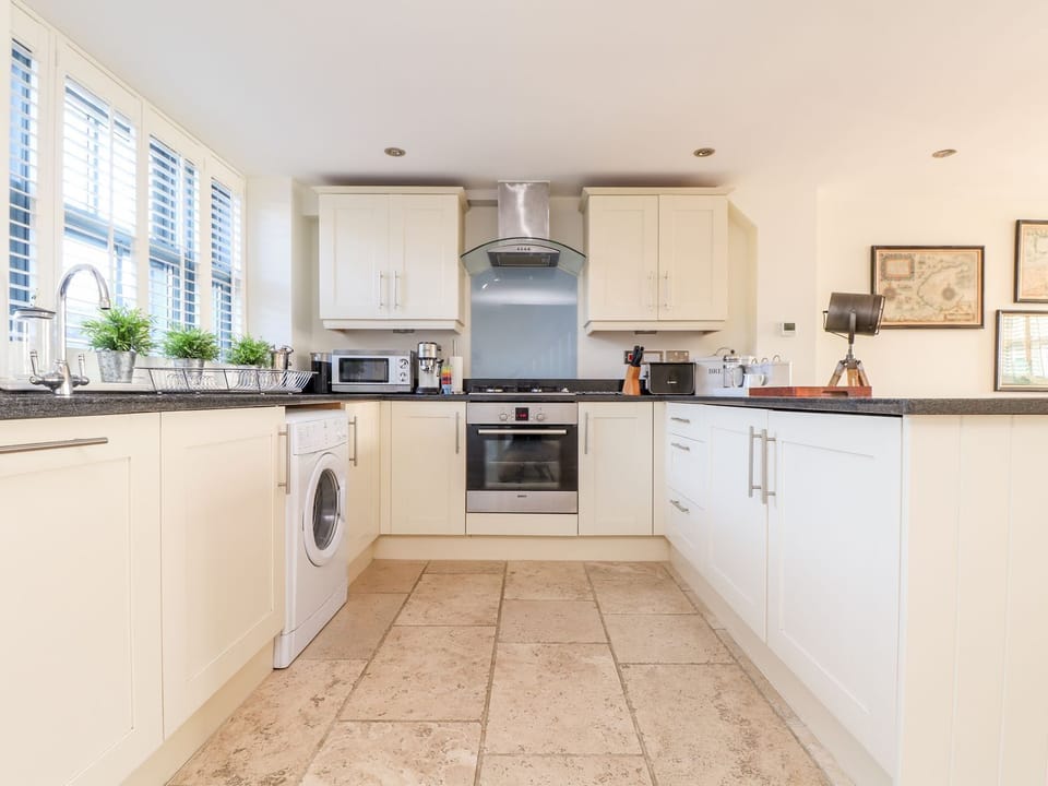 Fridge, dishwasher, electric kettle, toaster