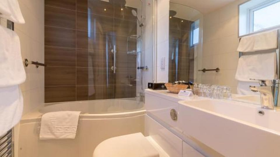 Free toiletries, hair dryer, towels