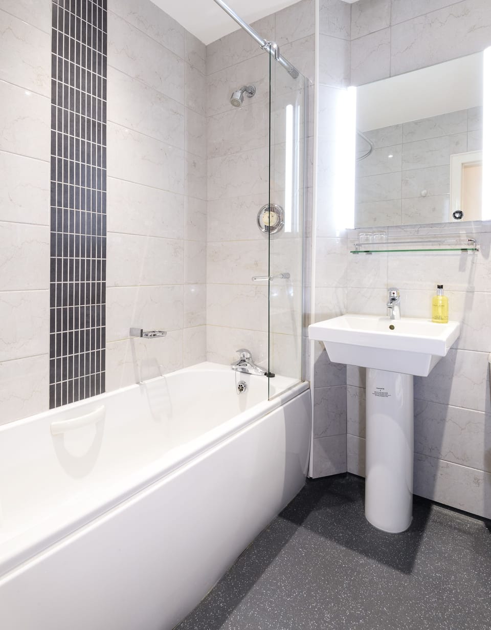 Free toiletries, hair dryer, towels