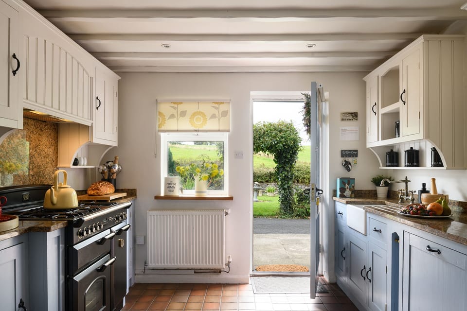 Fridge, dishwasher, electric kettle, toaster