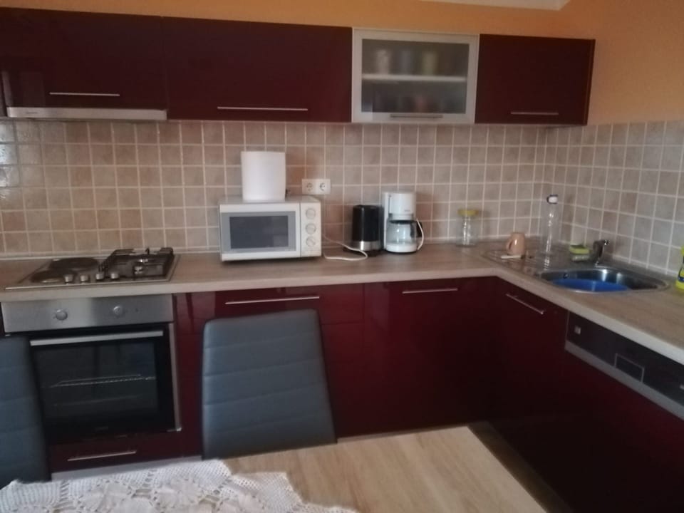 Family Apartment, 2 Bedrooms, Terrace, Courtyard View | Private kitchen | Fridge, microwave, oven, stovetop