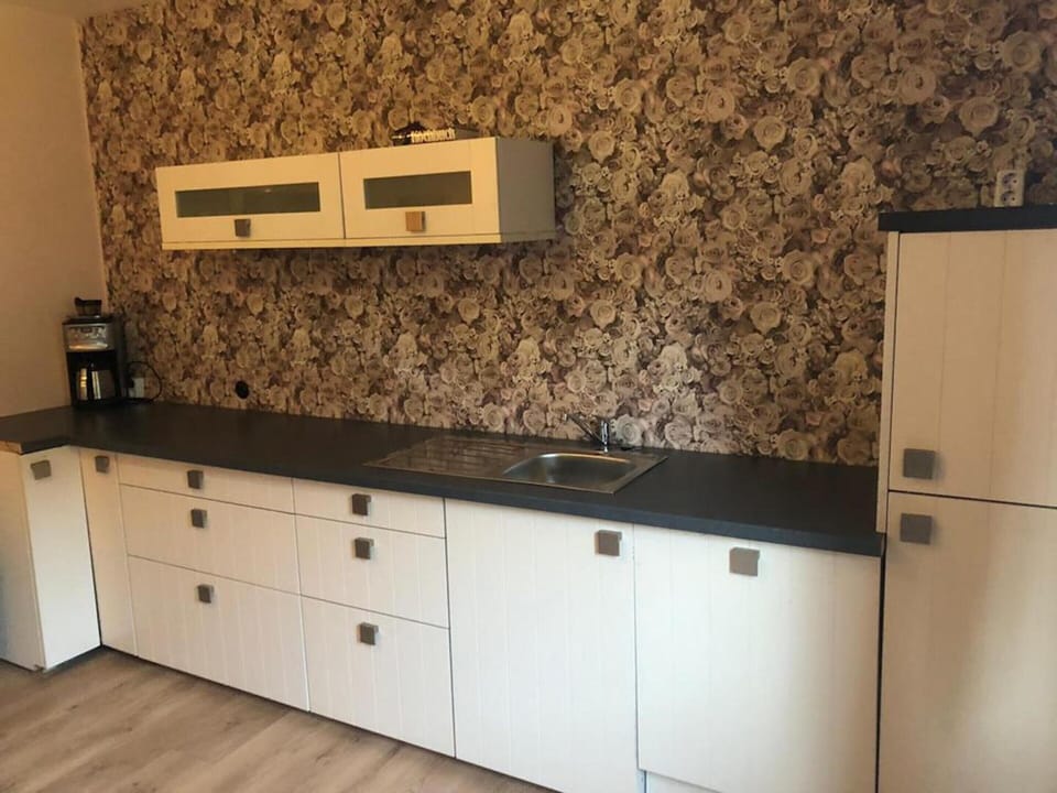 Apartment | Private kitchen | Electric kettle, highchair