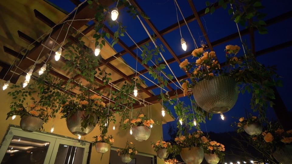 Outdoor banquet area