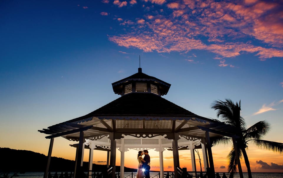 Outdoor wedding area