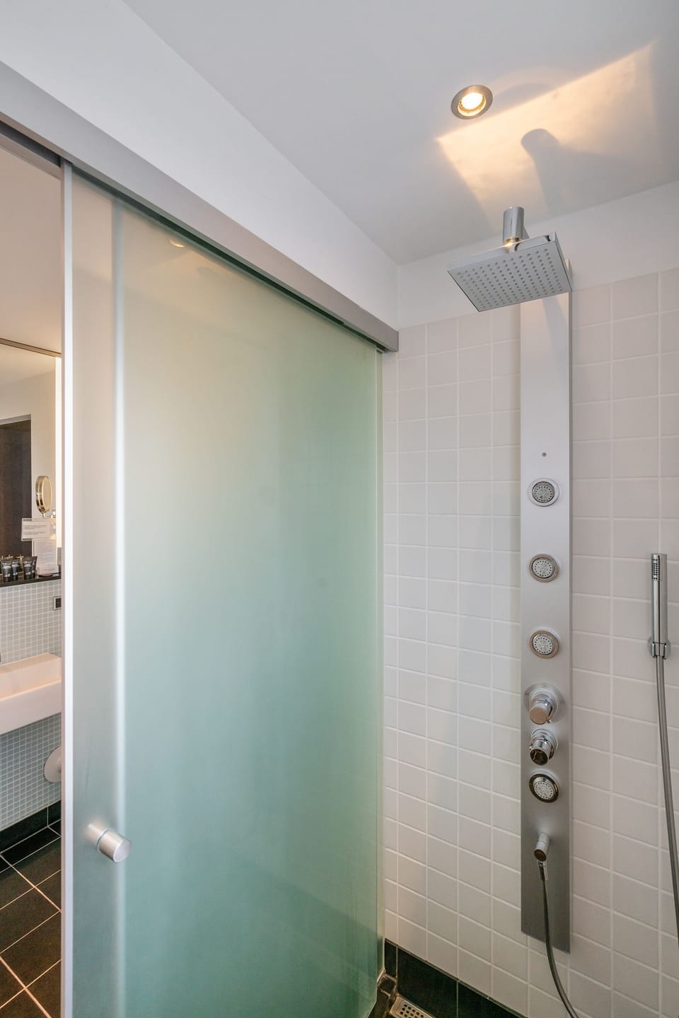 Superior | Bathroom | Shower, hair dryer, towels, soap