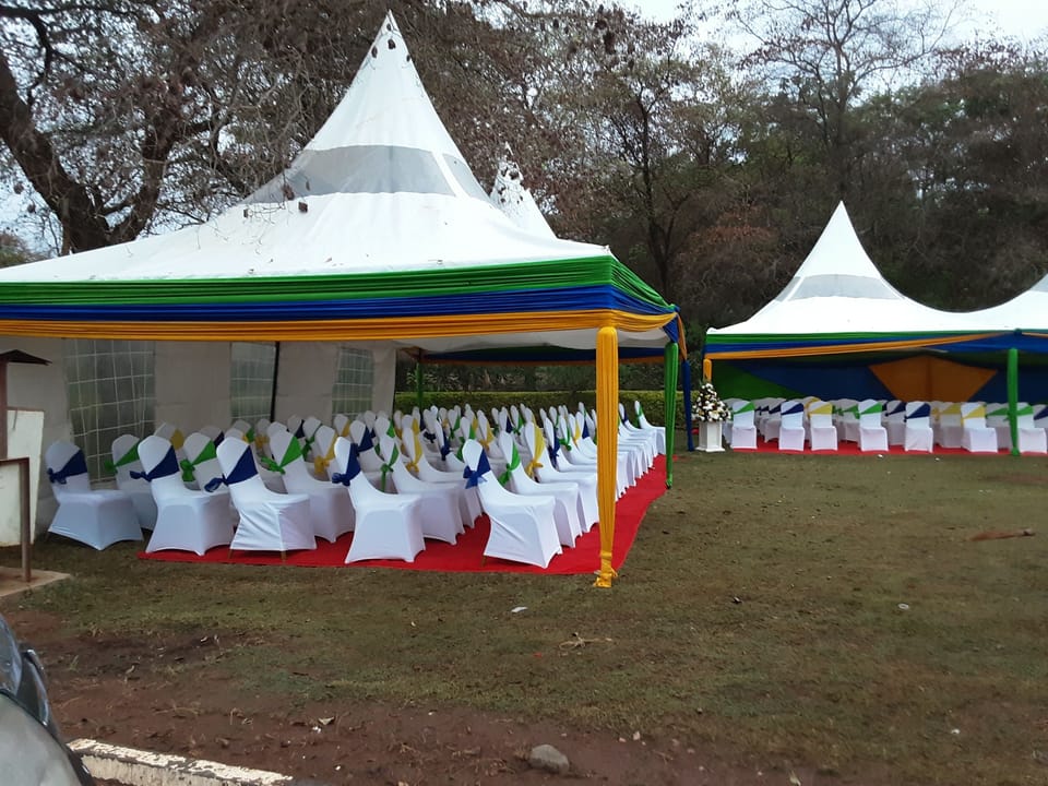 Outdoor wedding area
