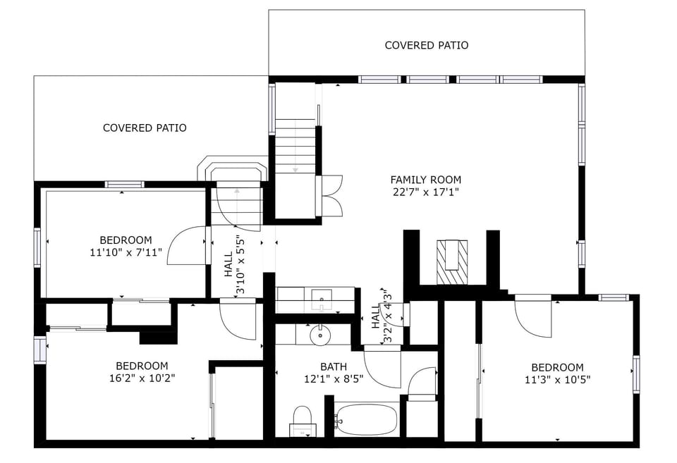 Cabin, 4 Bedrooms | Floor plan