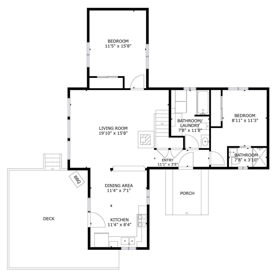 Cabin, 4 Bedrooms | Floor plan