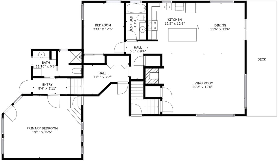 Cabin, 3 Bedrooms | Floor plan