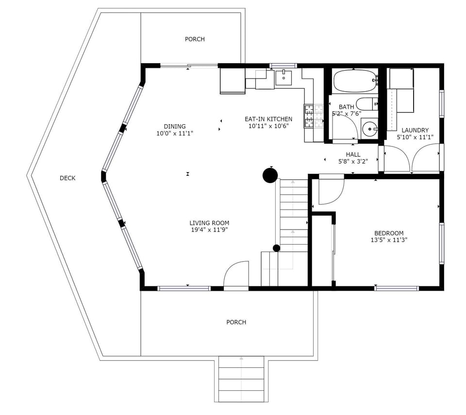 Cabin, 4 Bedrooms | Floor plan